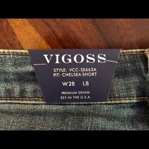 Distressed cut off jean shorts